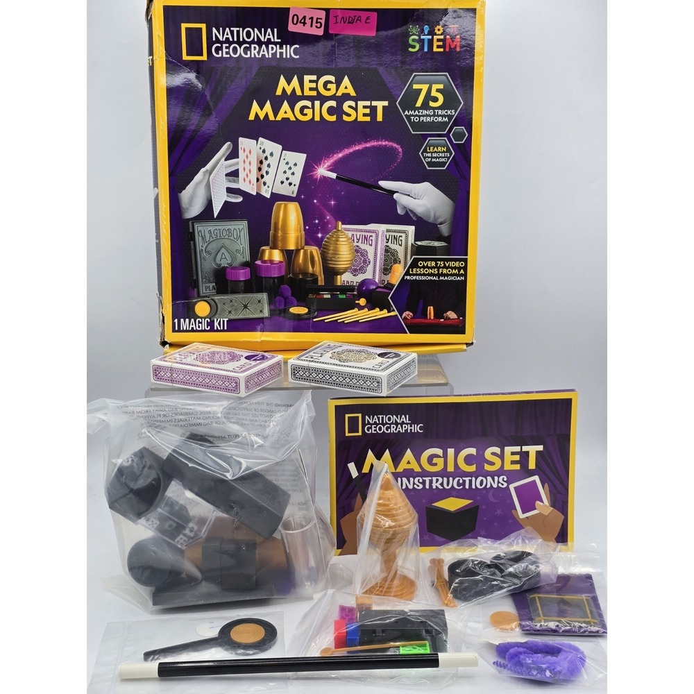 National Geographic Mega Magic Set -More Than 75 Tricks STEM - Damage Box New